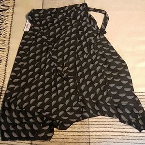 NWT Worthington Black Zelenia Geo Drape Skirt Size 4